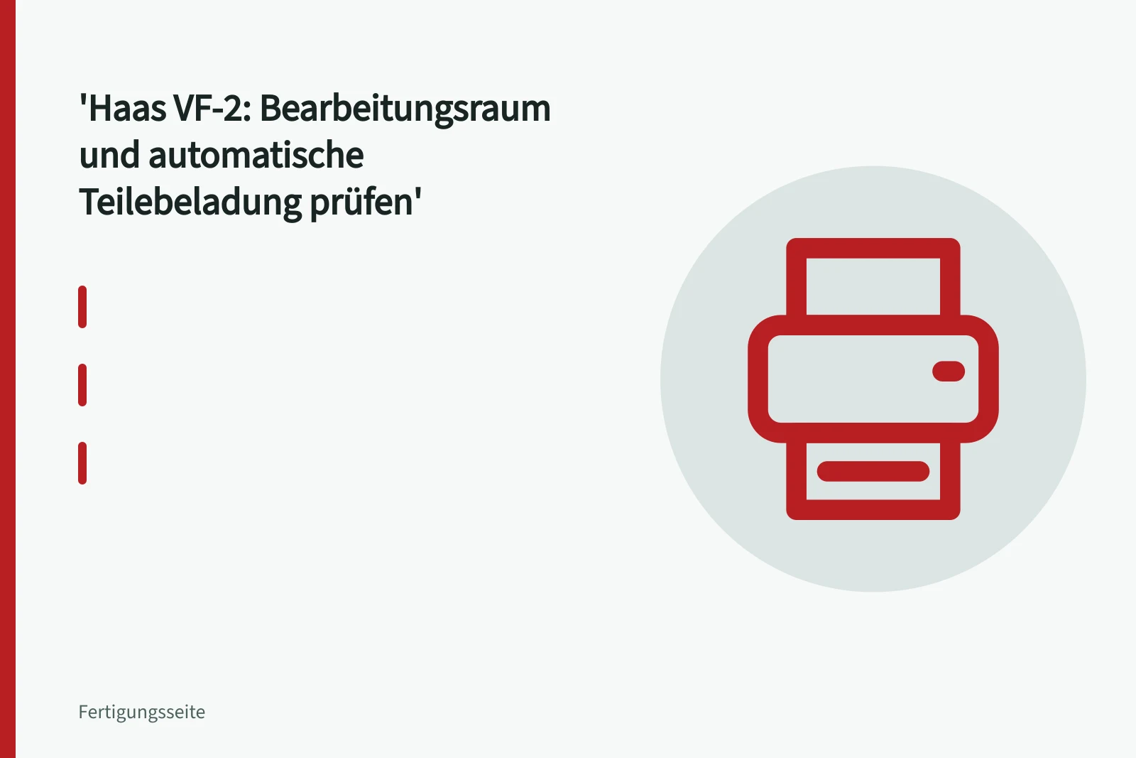 Haas VF-2 Bearbeitungszentrum mit Compact APL Teilebeladung im Einsatz