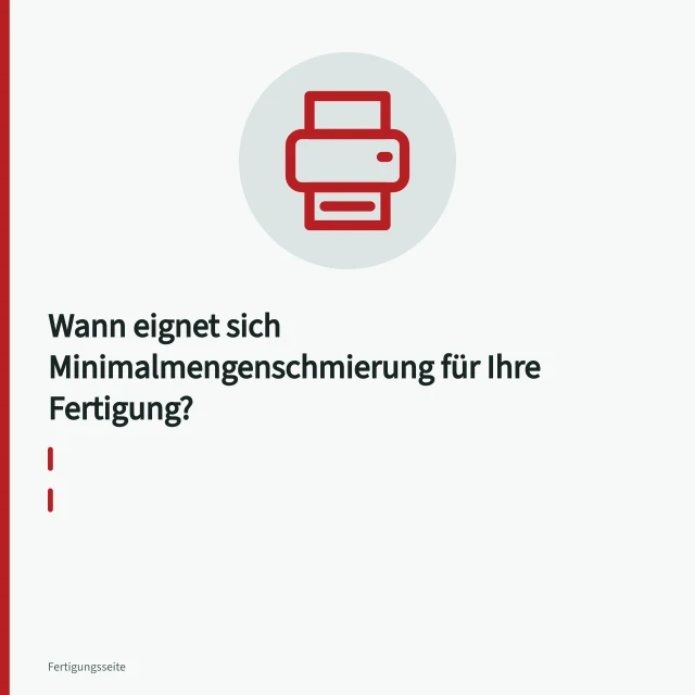 Sprühdüse am Spindelkopf führt Minimalmengenschmierstoff beim Fräsen zu. Wann eignet sich Minimalmengenschmierung für Ihre Fertigung?