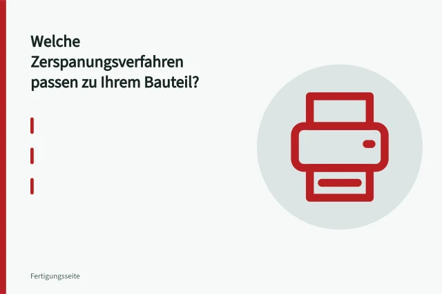 CNC-Drehmaschine zerspant zylindrisches Metallbauteil mit Drehmeißel und Kühlmittel. Welche Zerspanungsverfahren passen zu Ihrem Bauteil?